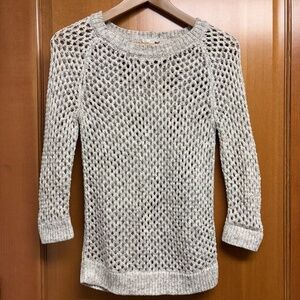Open-knit crewneck sweater